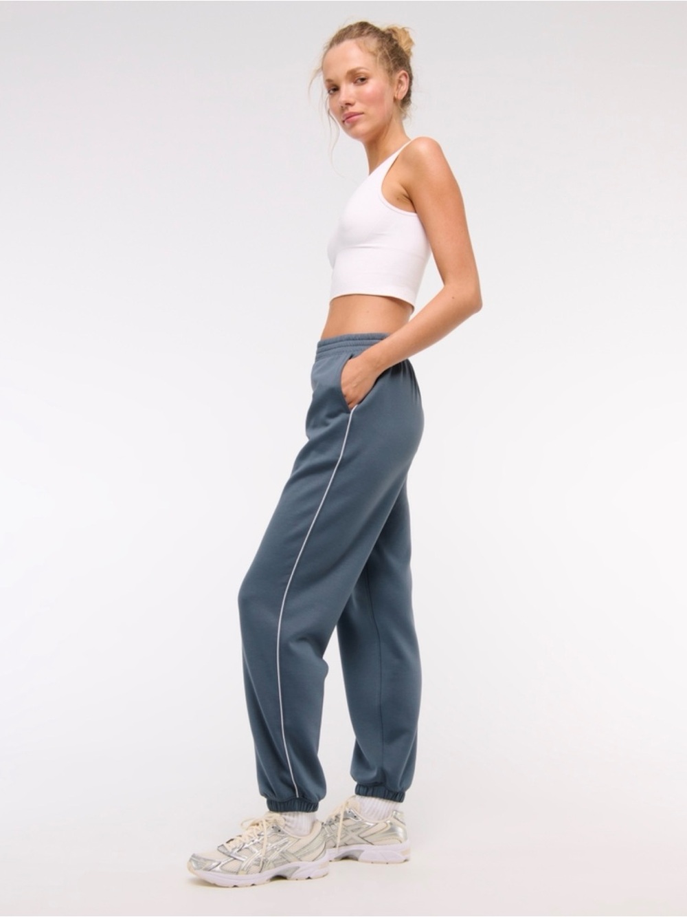 Abercrombie & Fitch YPB neoKNIT Sweatpant Blue XXS